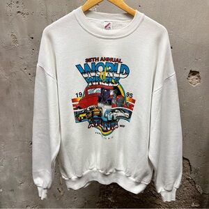 Vintage 1995 Racing USA Made World Of Wheels Atlanta Georgia Racing Sweatshirt